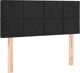 vidaXL Προσκέφαλο κρεβατιού μαύρο 80x5x78/88 cm βελούδο