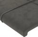 vidaXL Κεφαλάρι Κρεβατιού με LED, Σκούρο Γκρι, 93x16x118/128 cm, Βελούδο