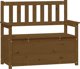 vidaXL Πάγκος από μασίφ πεύκο, χρώμα μέλι, 112,5x51,5x96,5 εκ.