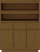 vidaXL Μπουφές, μελιτζανί, 89x40x116,5 εκ., κατασκευασμένος από συμπαγές πεύκο