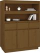 vidaXL Μπουφές, μελιτζανί, 89x40x116,5 εκ., κατασκευασμένος από συμπαγές πεύκο
