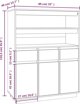 vidaXL Μπουφές, μελιτζανί, 89x40x116,5 εκ., κατασκευασμένος από συμπαγές πεύκο
