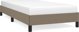 vidaXL Rama κρεβατιού, χρώμα taupe, 90x200 εκ., επενδυμένη με ύφασμα