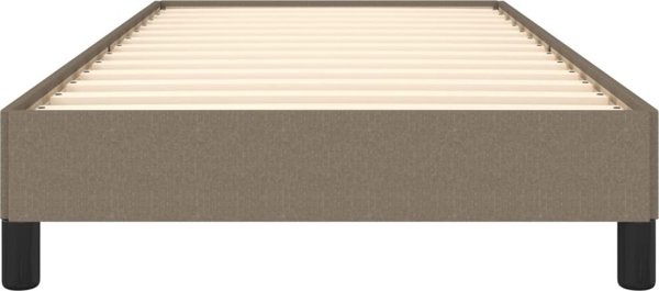 vidaXL Rama κρεβατιού, χρώμα taupe, 90x200 εκ., επενδυμένη με ύφασμα