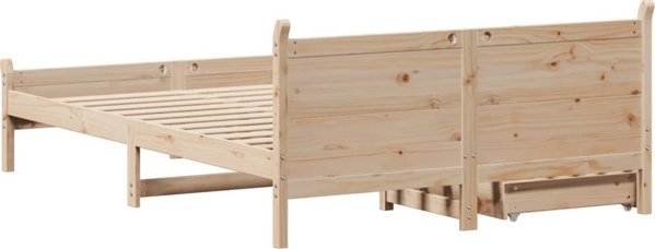 vidaXL Κορμός κρεβατιού 160x200 εκ. από μασίφ πεύκο χωρίς στρώμα
