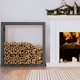 vidaXL Stojak na drewno opalowe, szary, 100x25x100 cm, drewno sosnowe