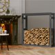 vidaXL Stojak na drewno opalowe, szary, 100x25x100 cm, drewno sosnowe