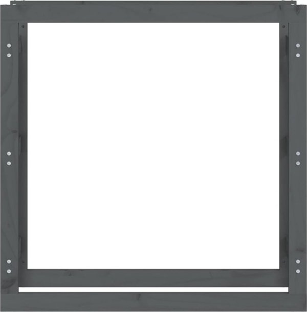 vidaXL Stojak na drewno opalowe, szary, 100x25x100 cm, drewno sosnowe