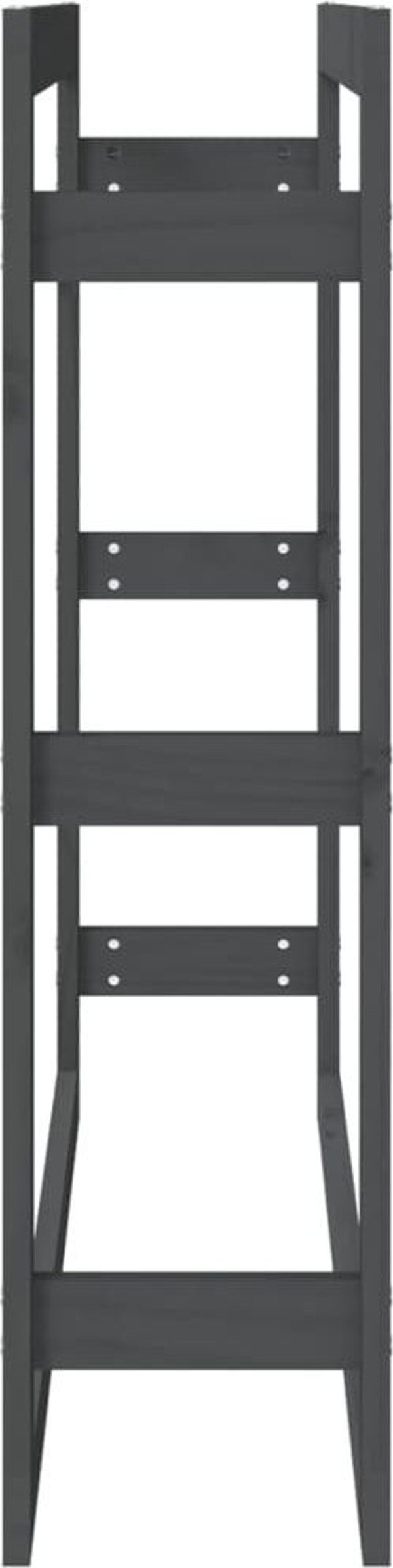 vidaXL Stojak na drewno opalowe, szary, 100x25x100 cm, drewno sosnowe