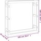 vidaXL Stojak na drewno opalowe, szary, 100x25x100 cm, drewno sosnowe