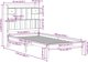 vidaXL Κρεβάτι με ράφια από ξύλο πεύκου 75x190 cm χωρίς στρώμα