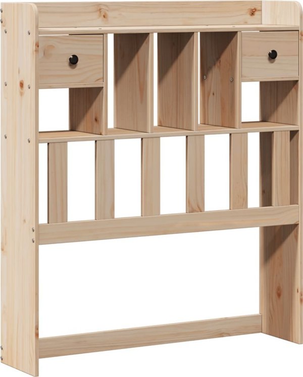 vidaXL Κρεβάτι με ράφια από ξύλο πεύκου 75x190 cm χωρίς στρώμα