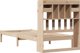 vidaXL Κρεβάτι με ράφια από ξύλο πεύκου 75x190 cm χωρίς στρώμα