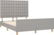 vidaXL Rama κρεβατιού με κεφαλάρι, ανοιχτό γκρι, 140x190 cm, επενδυμένη με ύφασμα