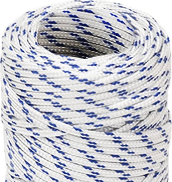 vidaXL Σχοινι ιστιοπλοιας, λευκό, 2 mm, 25 m, πολυπροπυλένιο