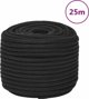 vidaXL Ναυτικό σχοινί, μαύρο μονόχρωμο, 12 mm, 25 m, πολυπροπυλένιο