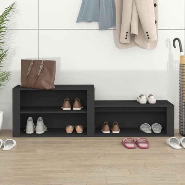 vidaXL Ντουλάπι παπουτσιών, μαύρο, 150x35x45 εκ., σύνθετο υλικό ξύλου