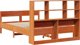 vidaXL κρεβάτι με ράφι, χωρίς στρώμα, 135x190 εκ, ξύλο πεύκου