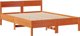vidaXL κρεβάτι με ράφι, χωρίς στρώμα, 135x190 εκ, ξύλο πεύκου