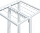 vidaXL Ανθοστήλη με 5 ράφια και ρόδες 44x23x100 εκ. λευκή σιδερένια