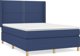 vidaXL Λιτώ 140x190 cm με στρώμα, μπλε ύφασμα