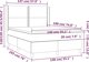 vidaXL Λιτώ 140x190 cm με στρώμα, μπλε ύφασμα