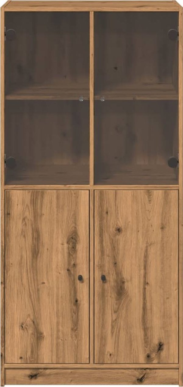 vidaXL Ντουλάπι με πόρτες, δρυς artisian, 68x37x142 εκ