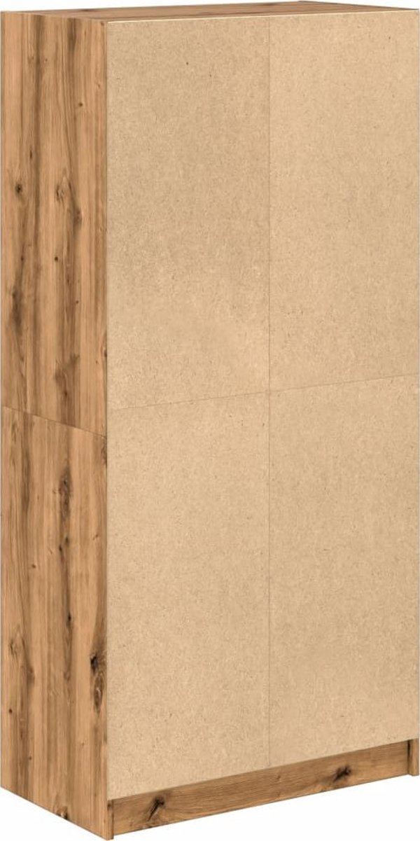 vidaXL Ντουλάπι με πόρτες, δρυς artisian, 68x37x142 εκ