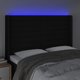 vidaXL Κεφαλάρι κρεβατιού με LED, μαύρο, 147x16x118/128 εκ ύφασμα