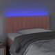 vidaXL Μαξιλαροκέφαλος κρεβατιού με LED, ροζ, 80x5x78/88 cm, βελούδο