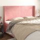 vidaXL Υποστύλωμα κεφαλιού uszak ροζ 163x16x118/128 cm από βελούδο