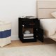 vidaXL vidaXL Szafki nocne, 2 szt., czarne, 40x34x55 cm, lite drewno sosnowe