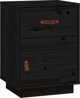 vidaXL vidaXL Szafki nocne, 2 szt., czarne, 40x34x55 cm, lite drewno sosnowe