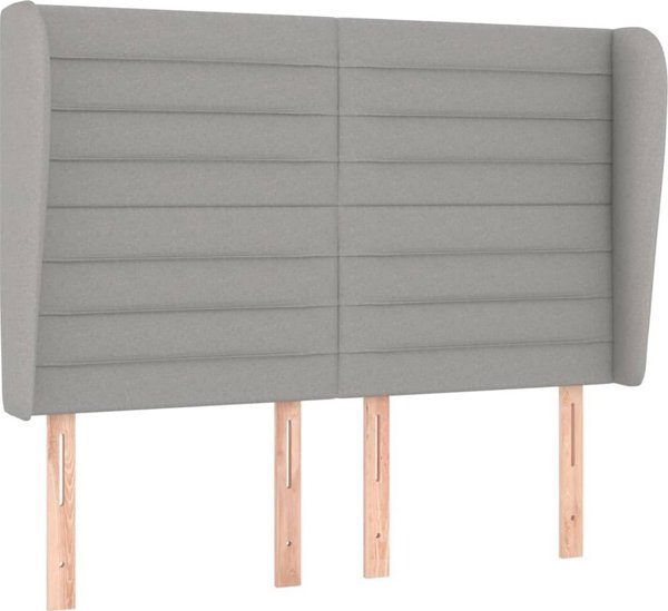 vidaXL Κεφαλάρι uszak, ανοιχτό γκρι, 147x23x118/128 εκ., ύφασμα