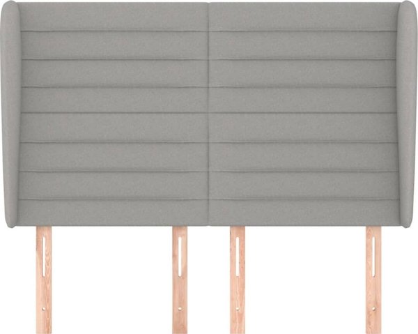 vidaXL Κεφαλάρι uszak, ανοιχτό γκρι, 147x23x118/128 εκ., ύφασμα
