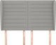 vidaXL Κεφαλάρι uszak, ανοιχτό γκρι, 147x23x118/128 εκ., ύφασμα