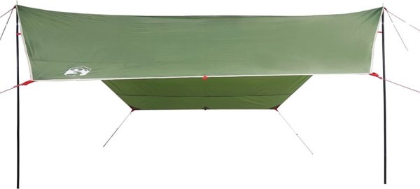 vidaXL Σκηνή κατασκήνωσης, πράσινη, 430x380x210 εκ, αδιάβροχη