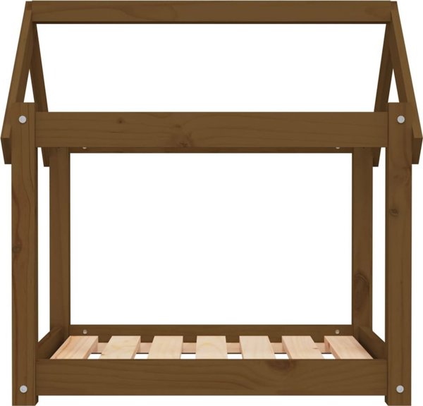 vidaXL Κρεβάτι για σκύλο, μελιτζανί, 71x55x70 εκ., από συμπαγές πεύκο