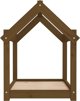 vidaXL Κρεβάτι για σκύλο, μελιτζανί, 71x55x70 εκ., από συμπαγές πεύκο