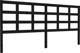vidaXL Κεφαλαρι κρεβατιου, μαυρο, 205,5x4x100 cm, μασιφ πευκο