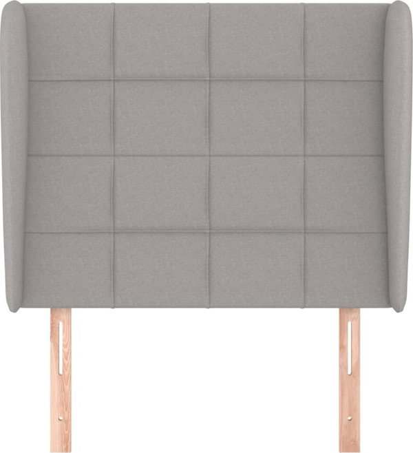 vidaXL Προσκέφαλο uszak ανοιχτό γκρι, 83x23x118/128 εκ., ύφασμα
