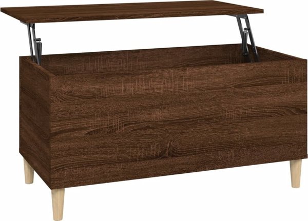 vidaXL Stolik kawowy, brazowy dab, 90x44,5x45 cm