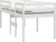vidaXL Wysokie lozko, biale, 90x190 cm, lite drewno sosnowe