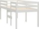 vidaXL Wysokie lozko, biale, 90x190 cm, lite drewno sosnowe