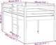 vidaXL Wysokie lozko, biale, 90x190 cm, lite drewno sosnowe