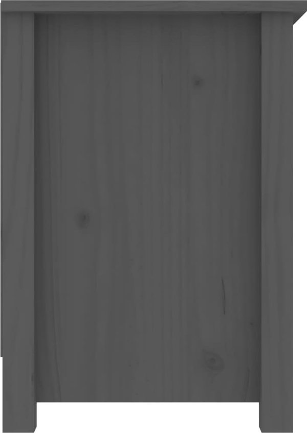 vidaXL Szafka telewizyjna, szara, 103x36,5x52 cm, lite drewno sosnowe