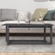 vidaXL vidaXL Stolik kawowy, szary, 110x55x45 cm, lite drewno sosnowe