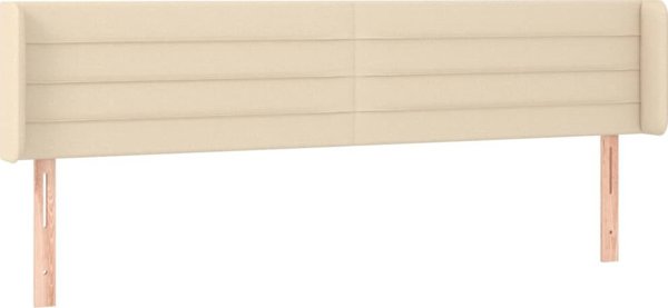 vidaXL Κεφαλάρι τύπου uszak, κρεμ, 203x16x78/88 εκ., ύφασμα