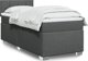 vidaXL Κρεβάτι Continental με στρώμα, σκούρο γκρι ύφασμα, 100x200 εκ.