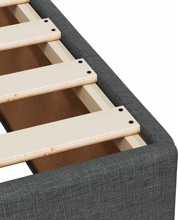 vidaXL Κρεβάτι Continental με στρώμα, σκούρο γκρι ύφασμα, 100x200 εκ.